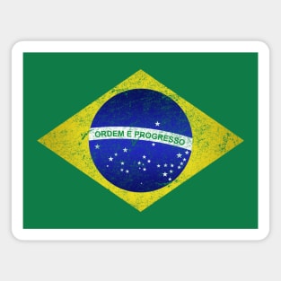 Brazil Soccer Retro Brazilian Flag Football BJJ MMA Beach Gym Magnet